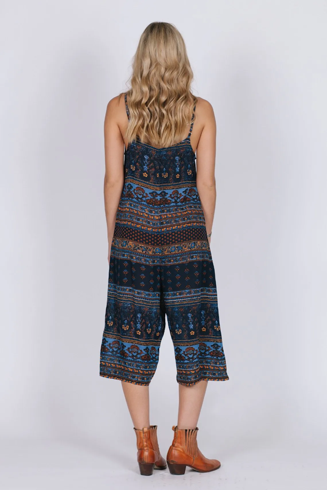 MIDNIGHT BLUES CULOTTES JUMPSUIT