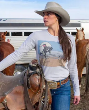 Original Cowgirl Clothing T-Shirts: Thermal Moonlight Cowboy