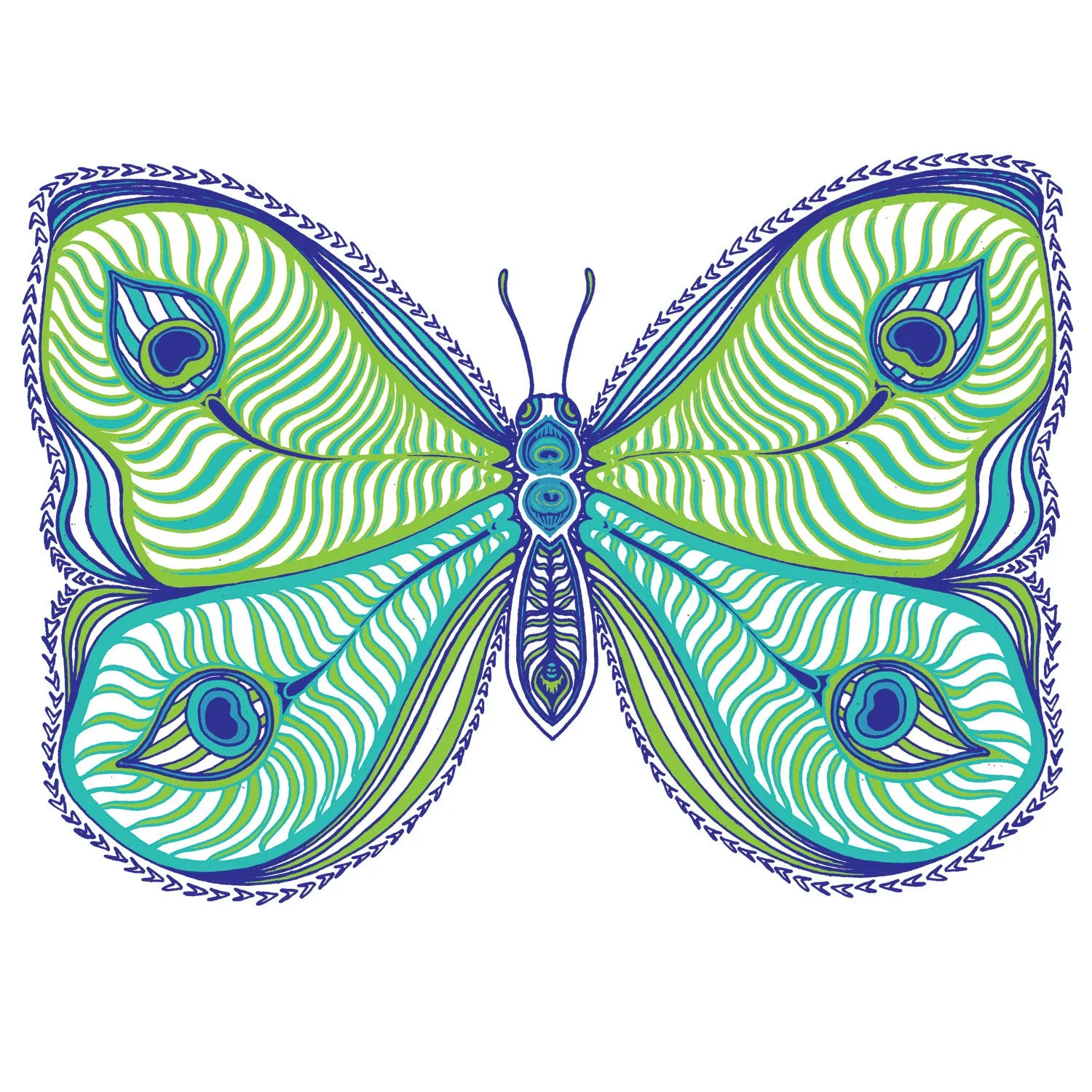 Peacock Butterfly women's tee