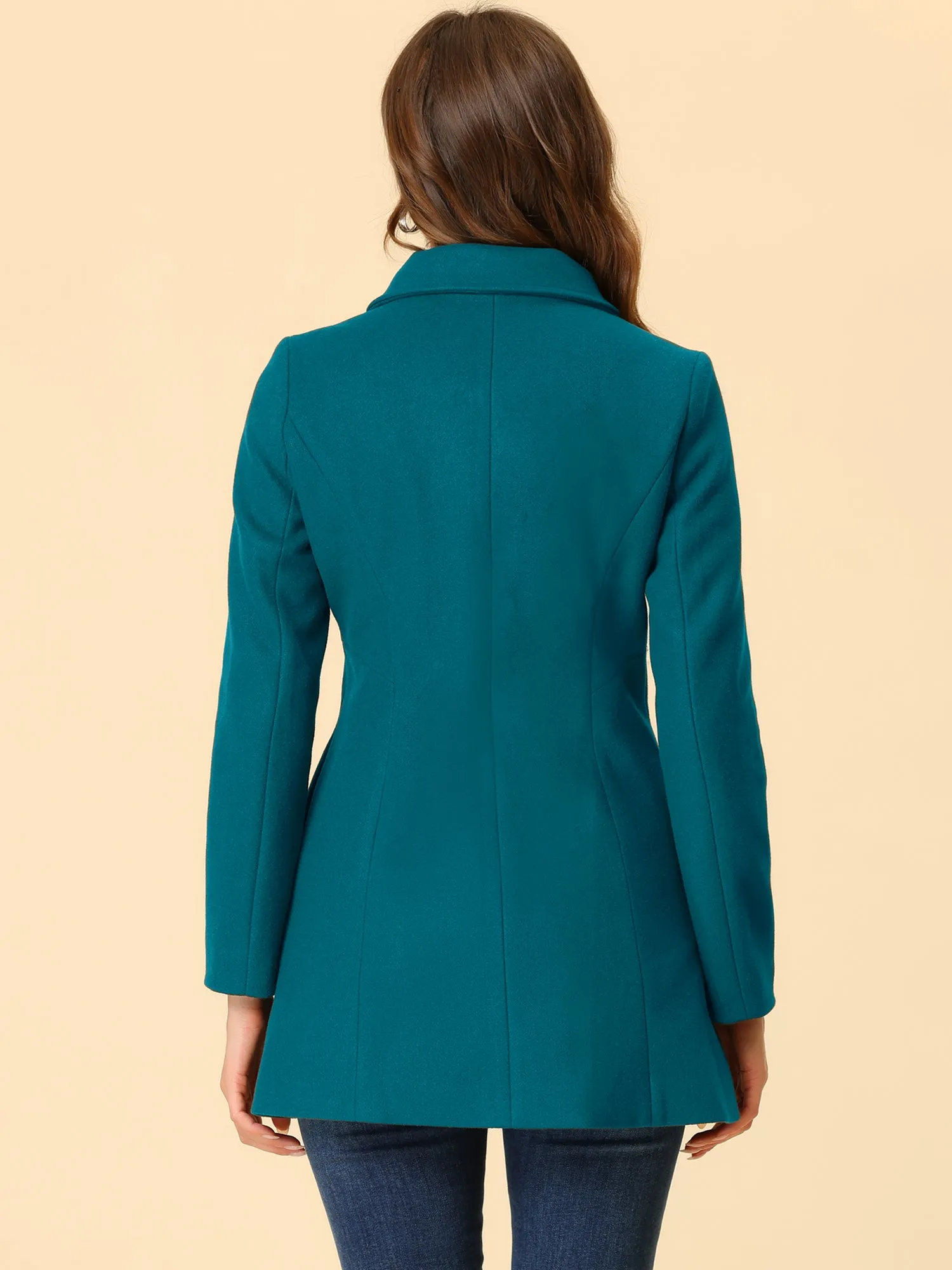 Peter Pan Collar Double Breasted Winter Long Trench Pea Coat