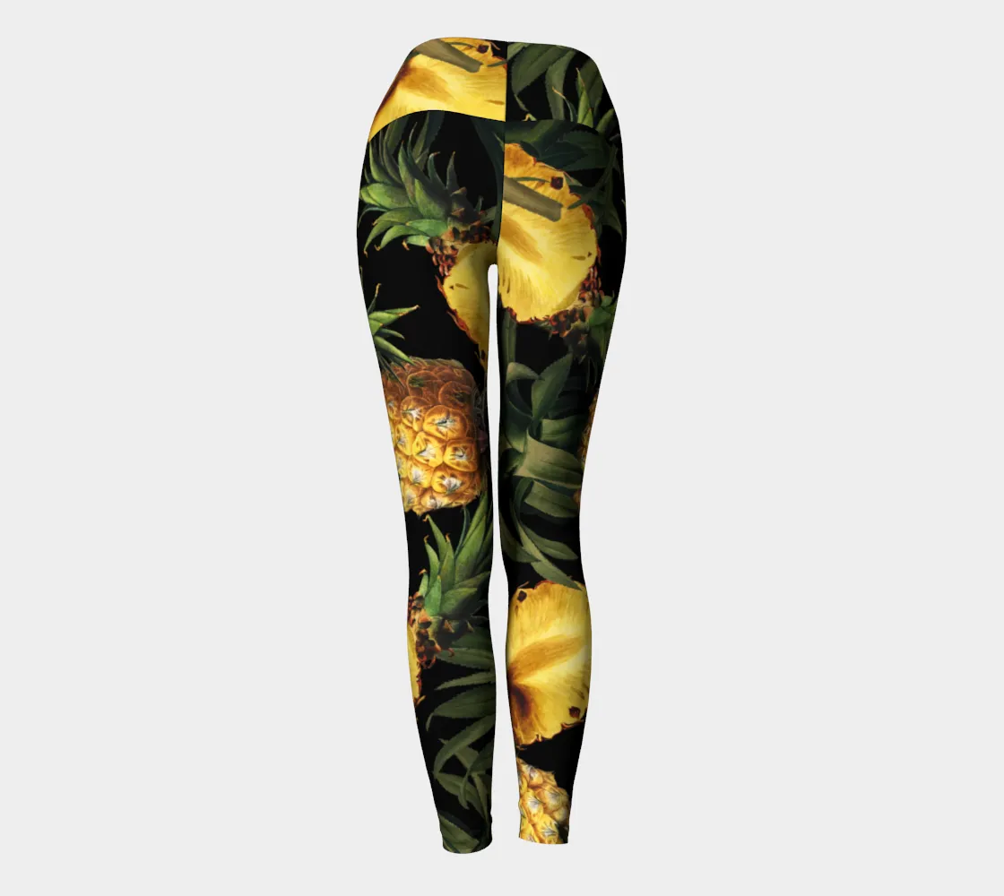 Pineapple Print Yoga Leggings