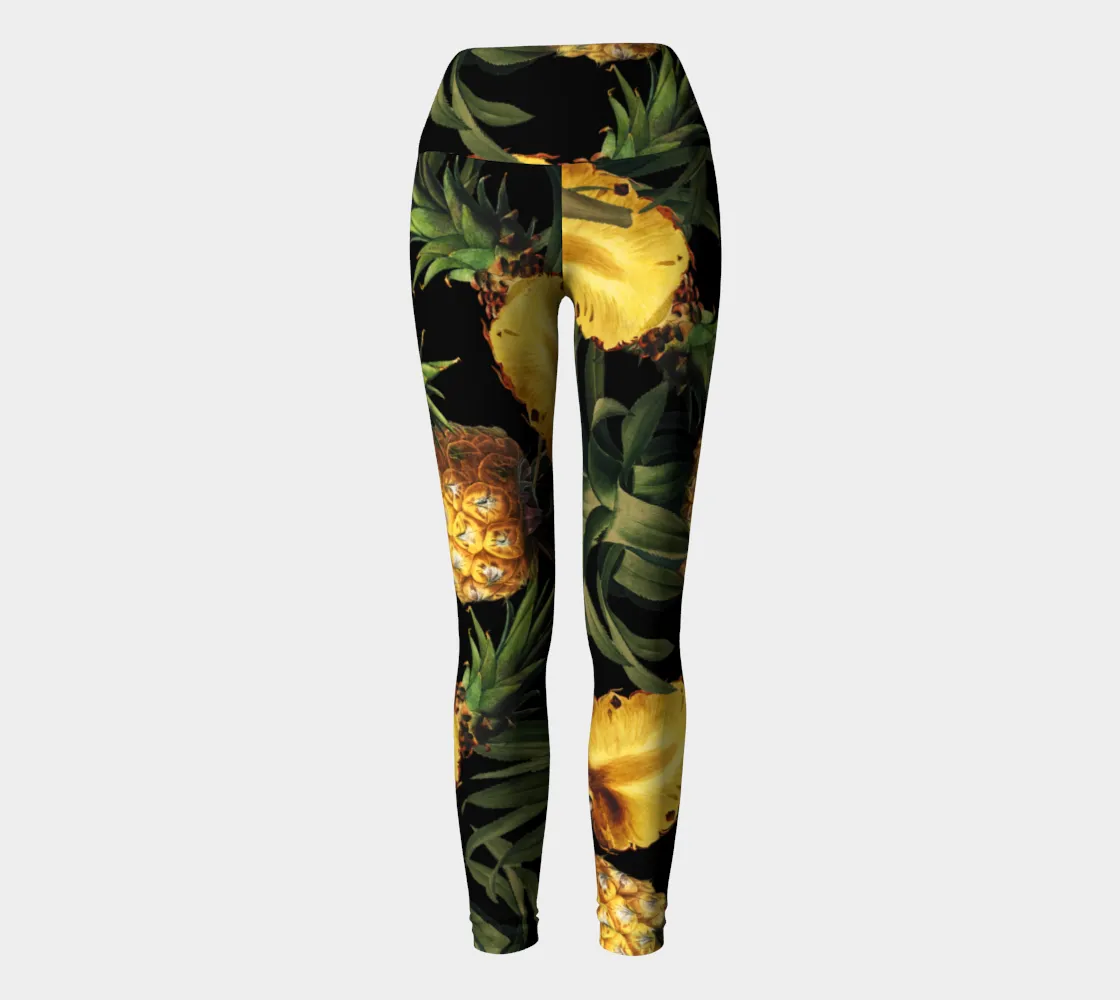 Pineapple Print Yoga Leggings