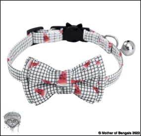 Plaid Watermelon Adjustable Breakaway Collar by Mother of Bengals