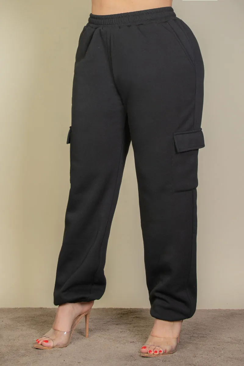 Plus Size Side Pocket Drawstring Waist Sweatpants