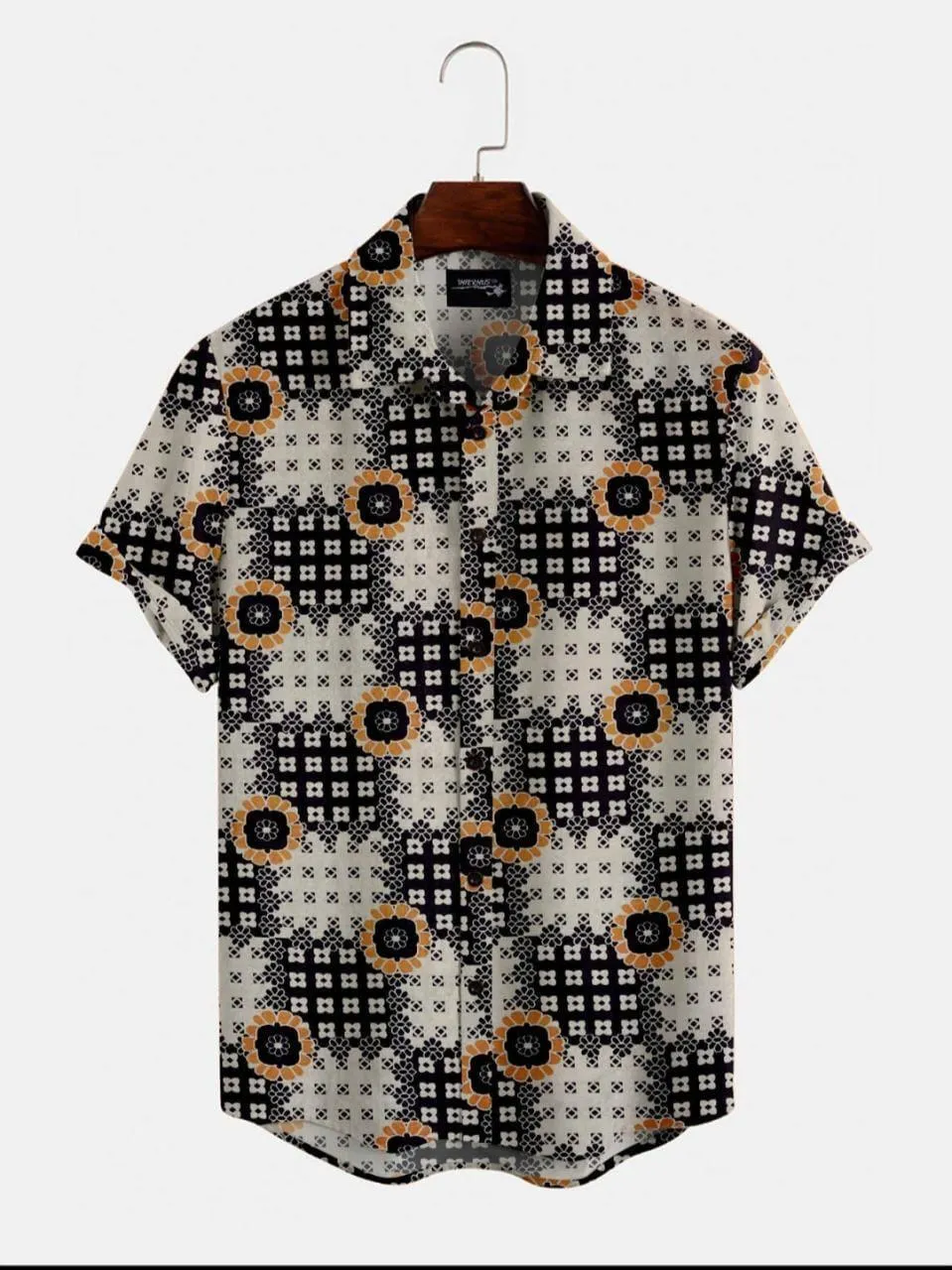 Poly Cotton Printed Half Sleeeves Regular Fit Mens Casual Shirt