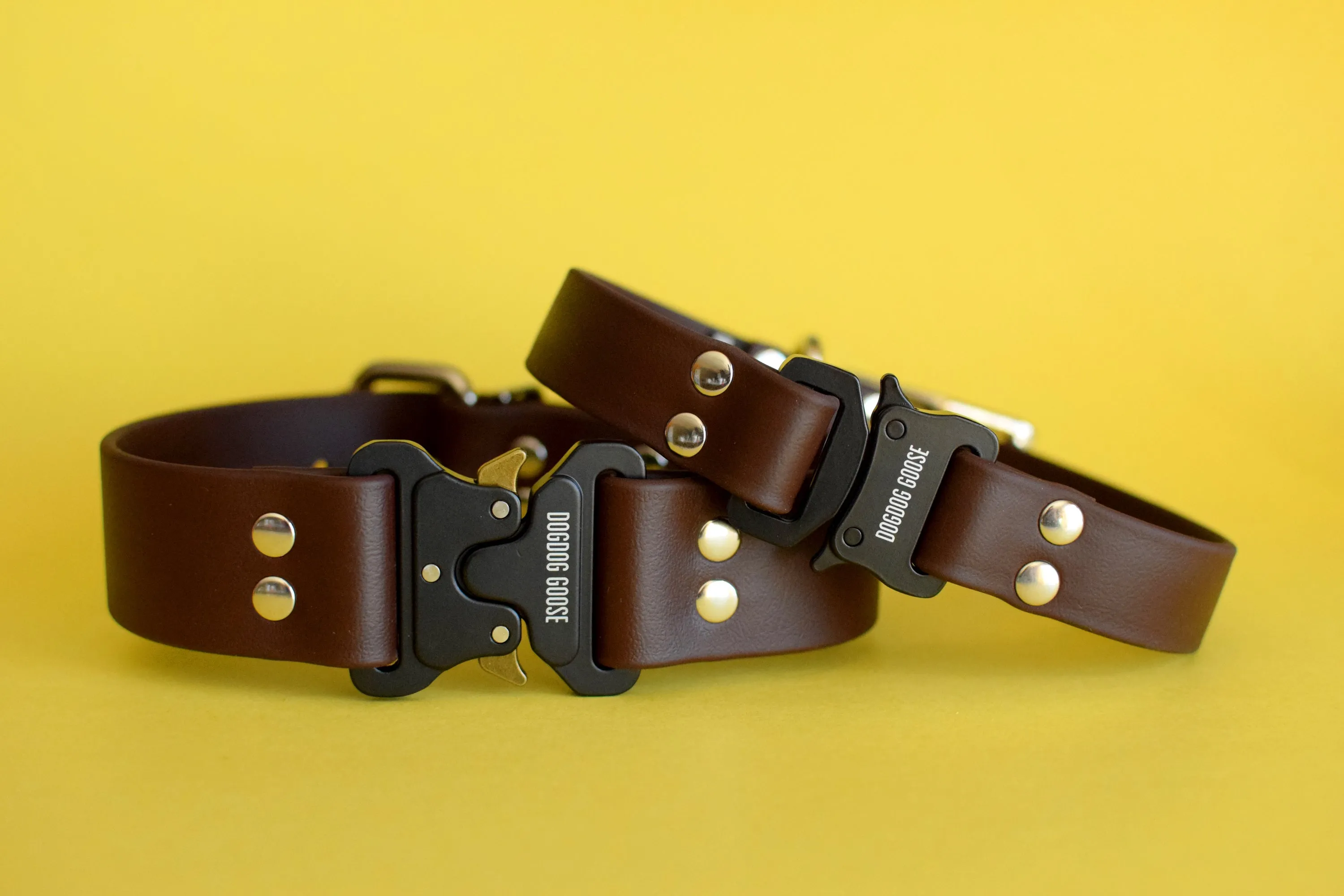 PREMADE COLLECTION - Chocolate & Nickel Biothane Dog Collar