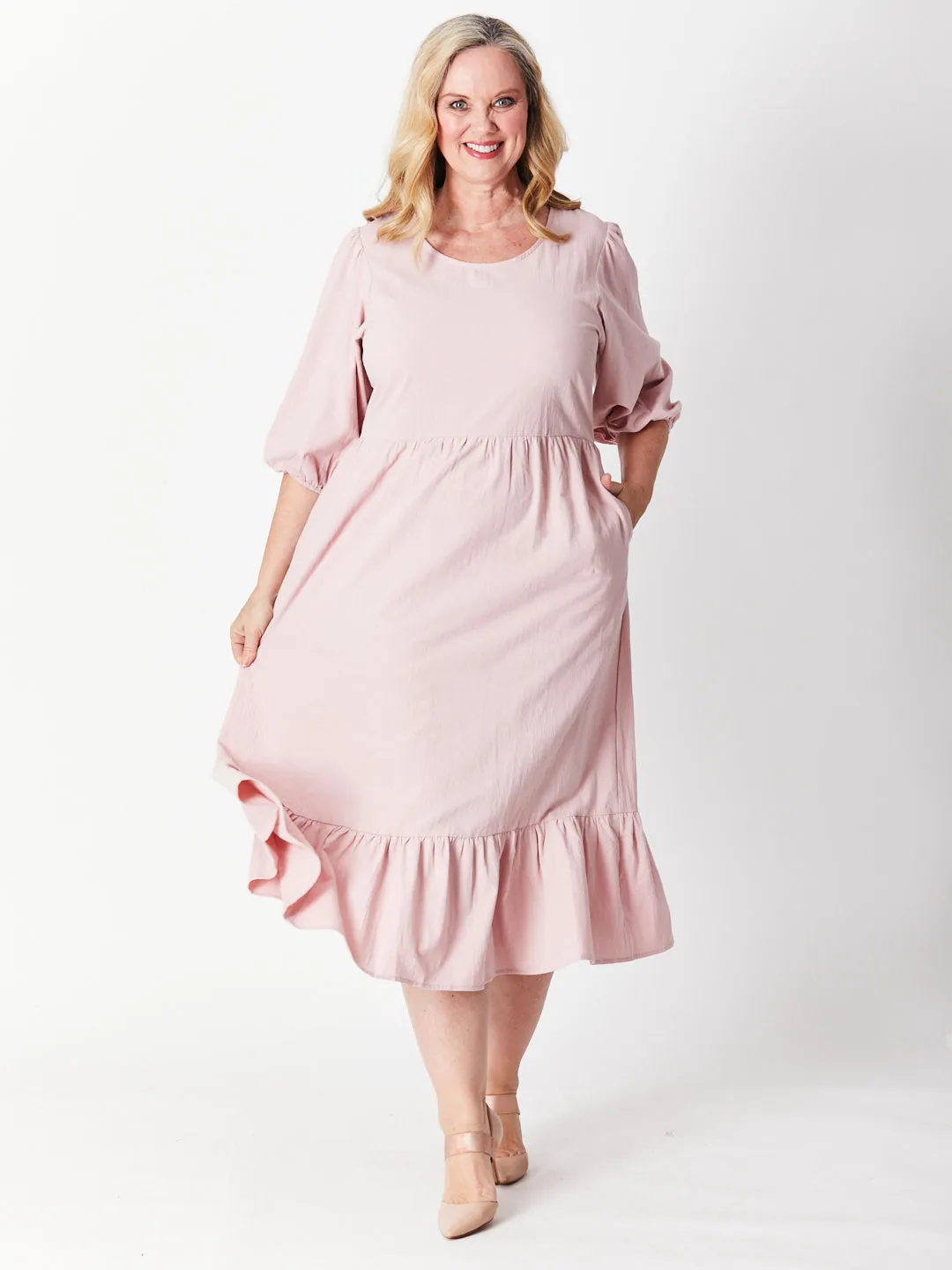 Prudence Ucycled Cotton Dress - Pink - 27503