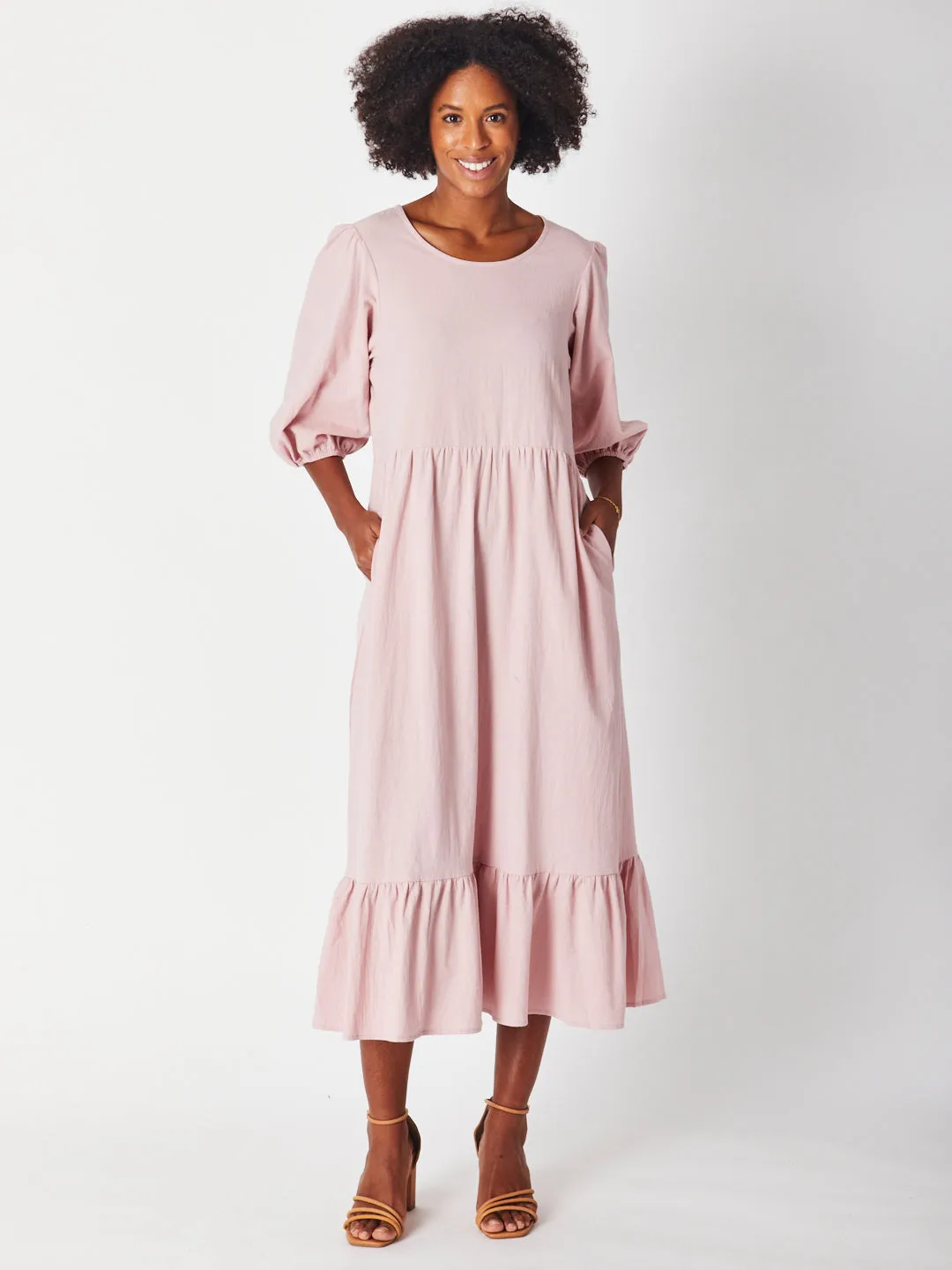 Prudence Ucycled Cotton Dress - Pink - 27503