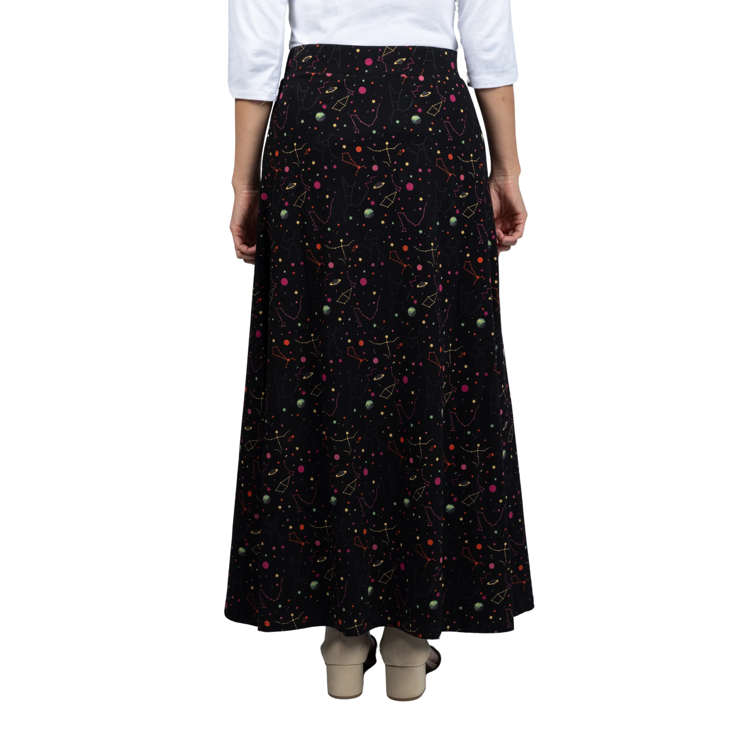 Rainbow Constellations Glow-in-the-Dark Maxi Skirt