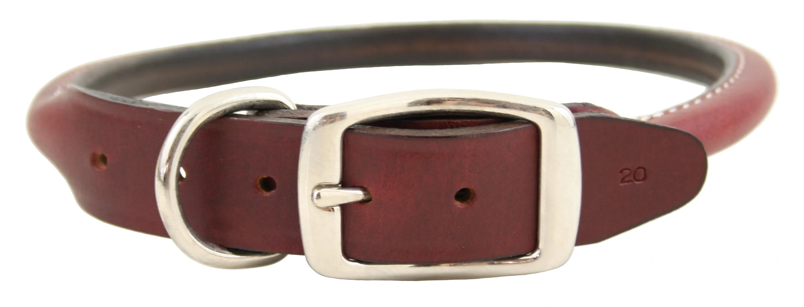 Rolled Leather Dog Collar