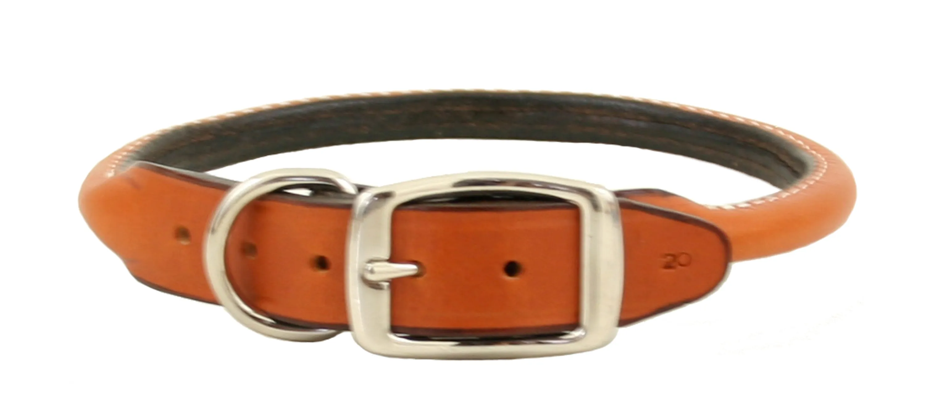 Rolled Leather Dog Collar