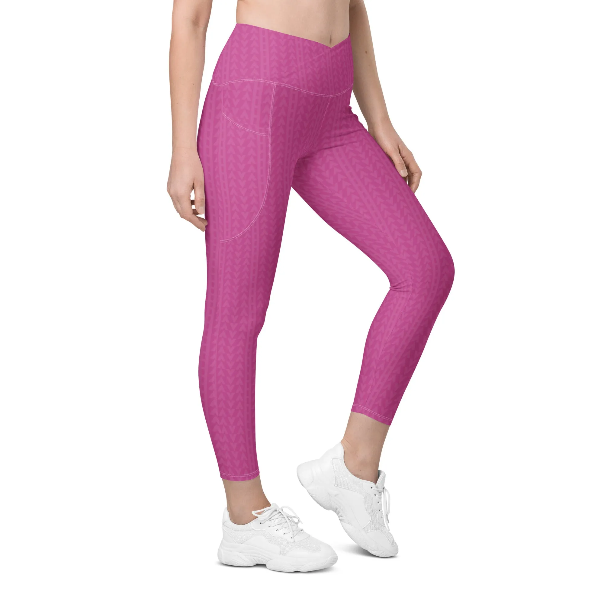 Rose Zing High Waisted Crossover Leggings with Pockets