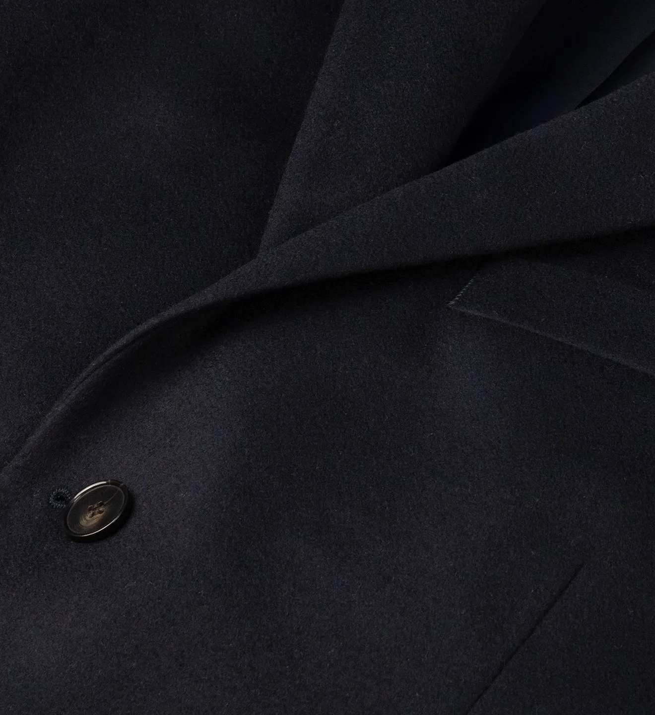 Script Logo Overcoat - Navy