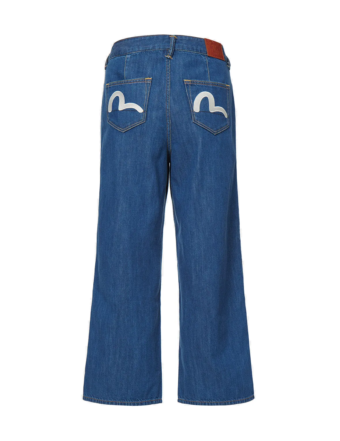 Seagull Embroidered Denim Culottes