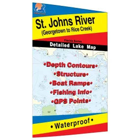 St. Johns River (Georgetown to Rice Creek) Fishing Map