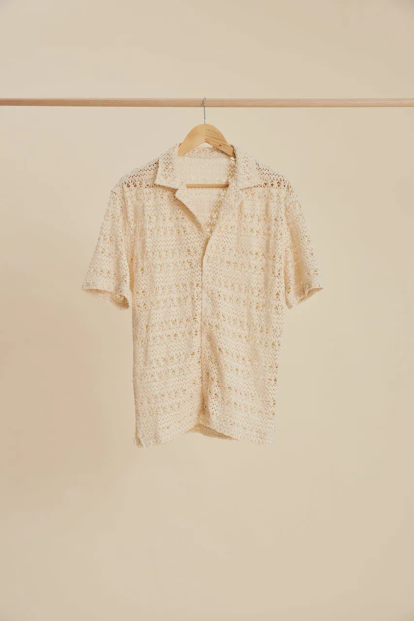 Talis - Crochet Short Sleeve Shirt