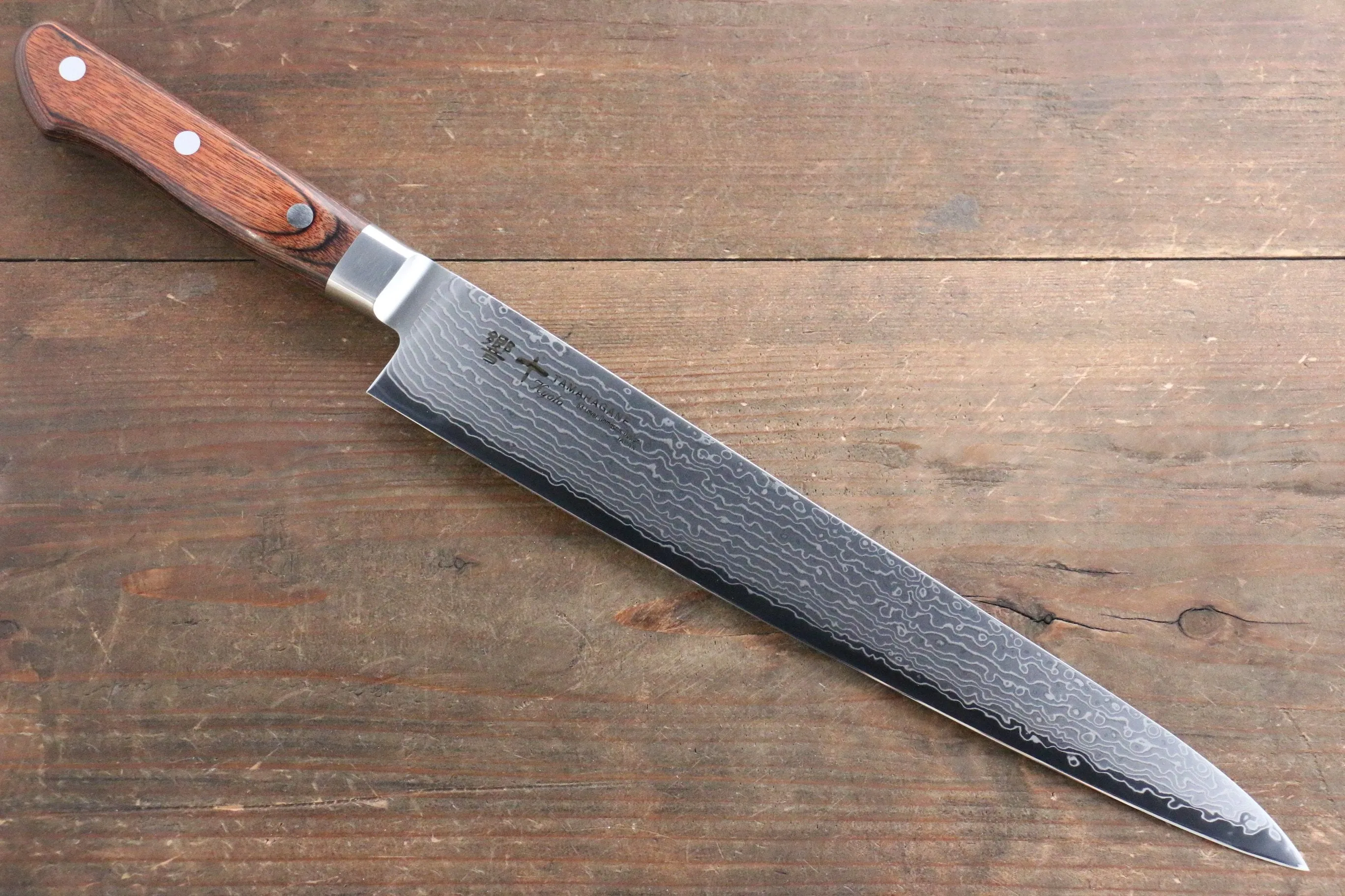 Tamahagane Kyoto 63 Layer Damascus Sujihiki 270mm KP-1112