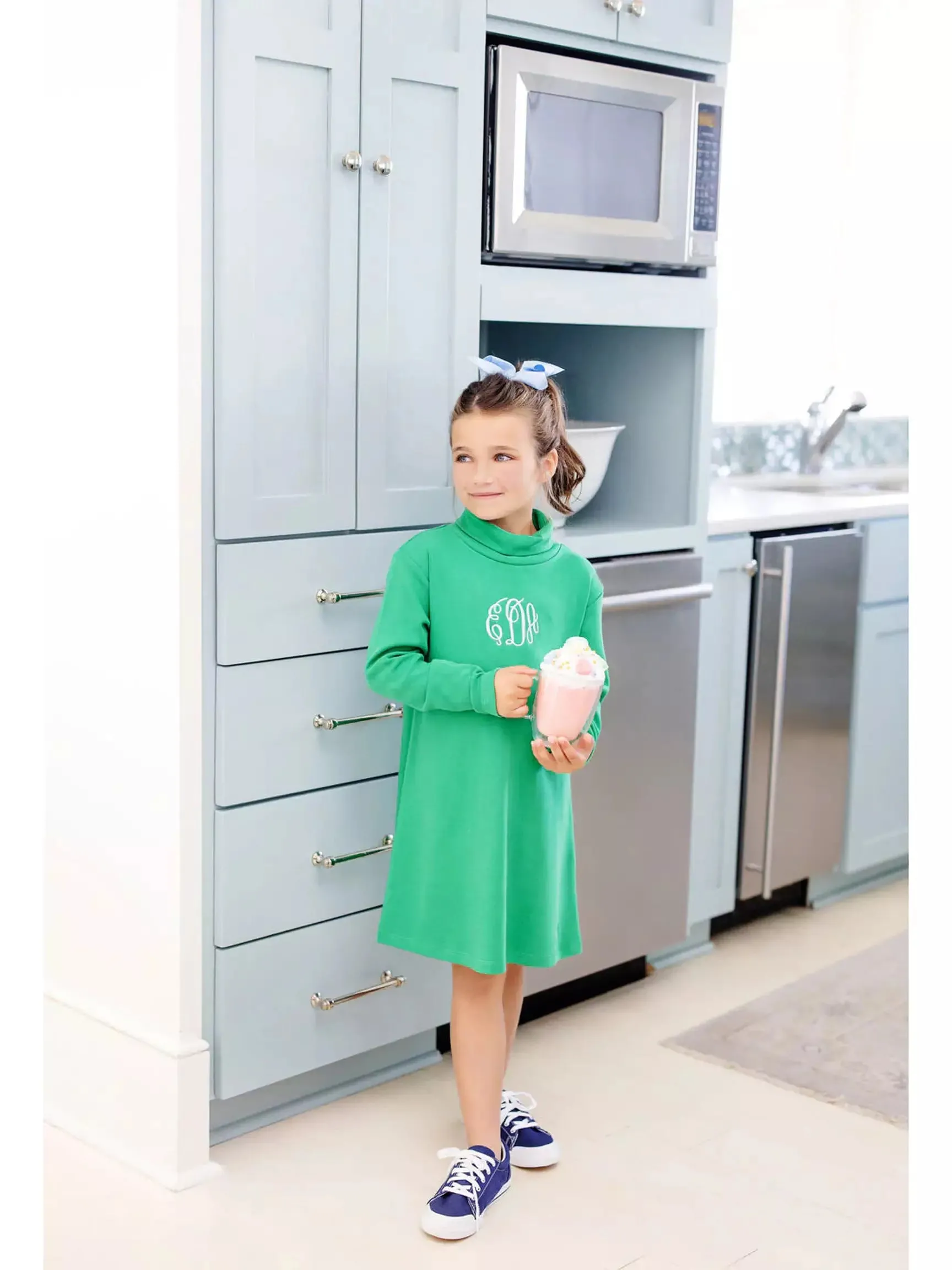 Tatum's Turtleneck Dress - Kiawah Kelly Green