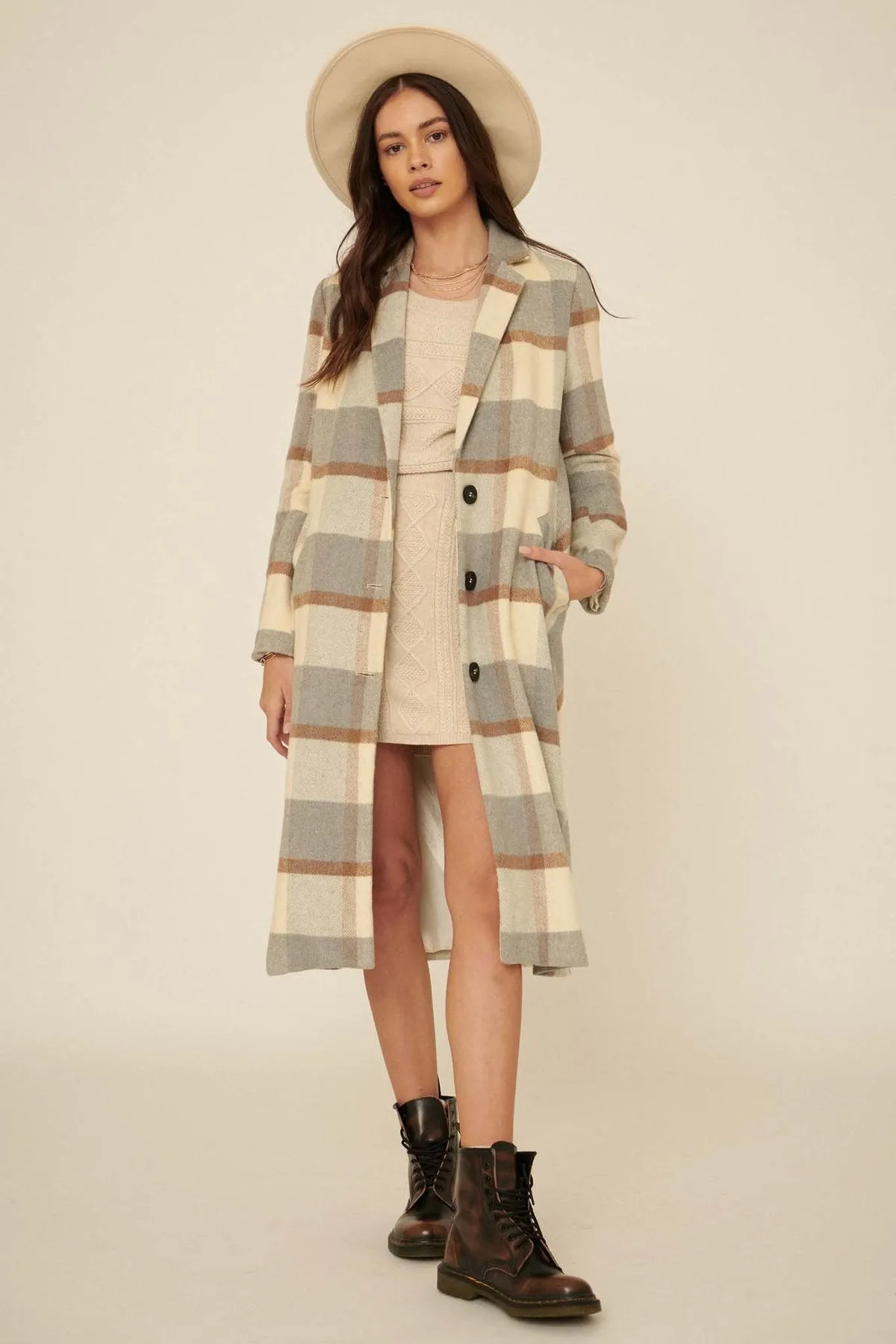 The Silvia Plaid Wool-Blend Overcoat