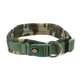 Trixie, Premium Collar with Neoprene Padding, Extra Wide, Camouflage/Forest Green