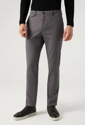 Twn Slim Fit Grey Dobby Chino Trousers