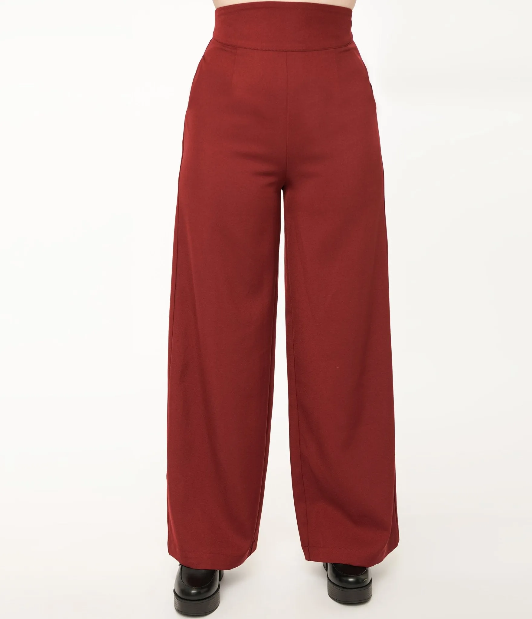 Unique Vintage 1940s Merlot High Waist Pants