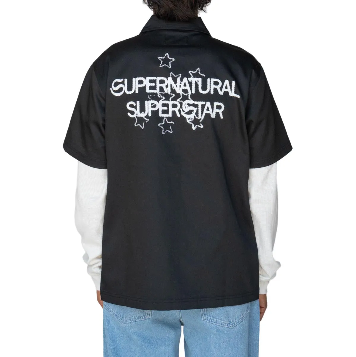 Welcome Supernatural Layered Work Shirt - Black