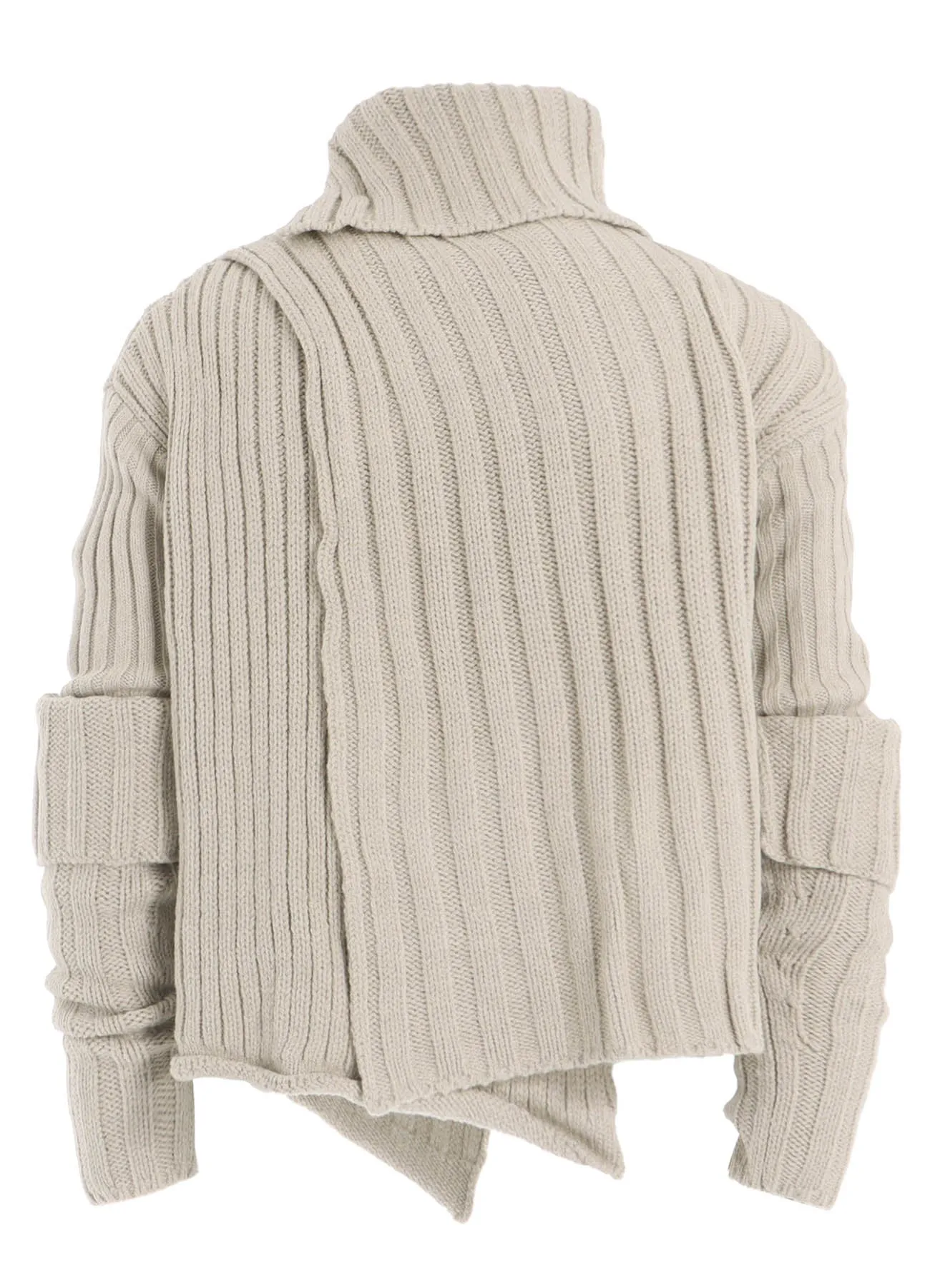 WIDE RIB TURTLENECK KNIT PULLOVER