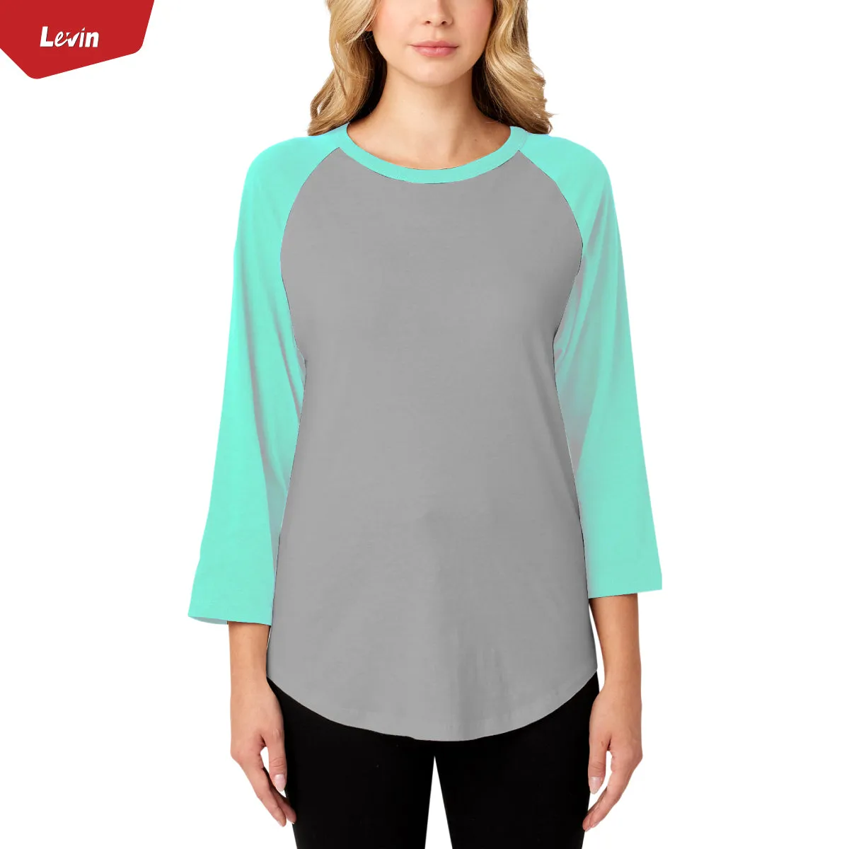 Women's 3/4 Raglan Sleeve Casual T-Shirt