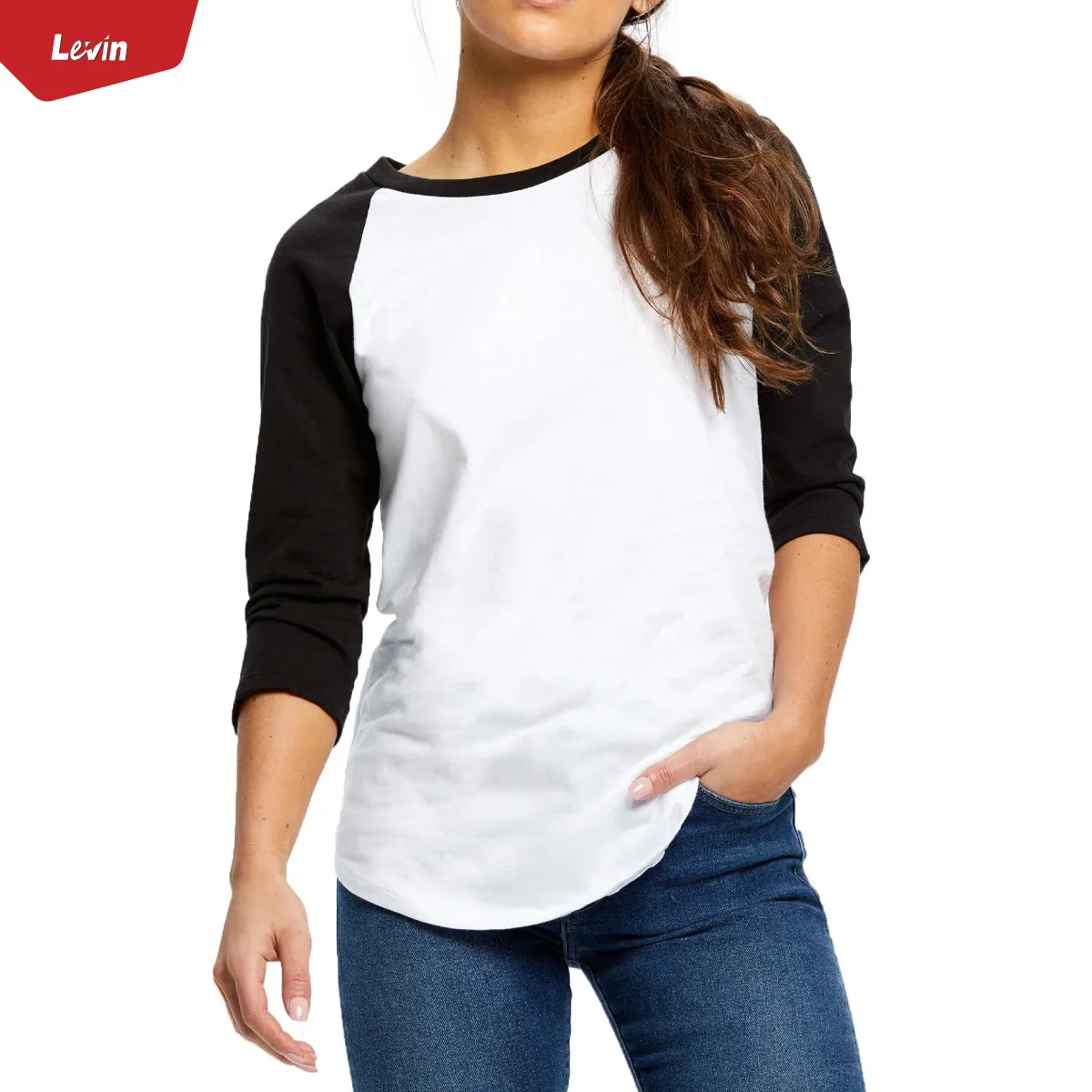 Women's 3/4 Raglan Sleeve Casual T-Shirt