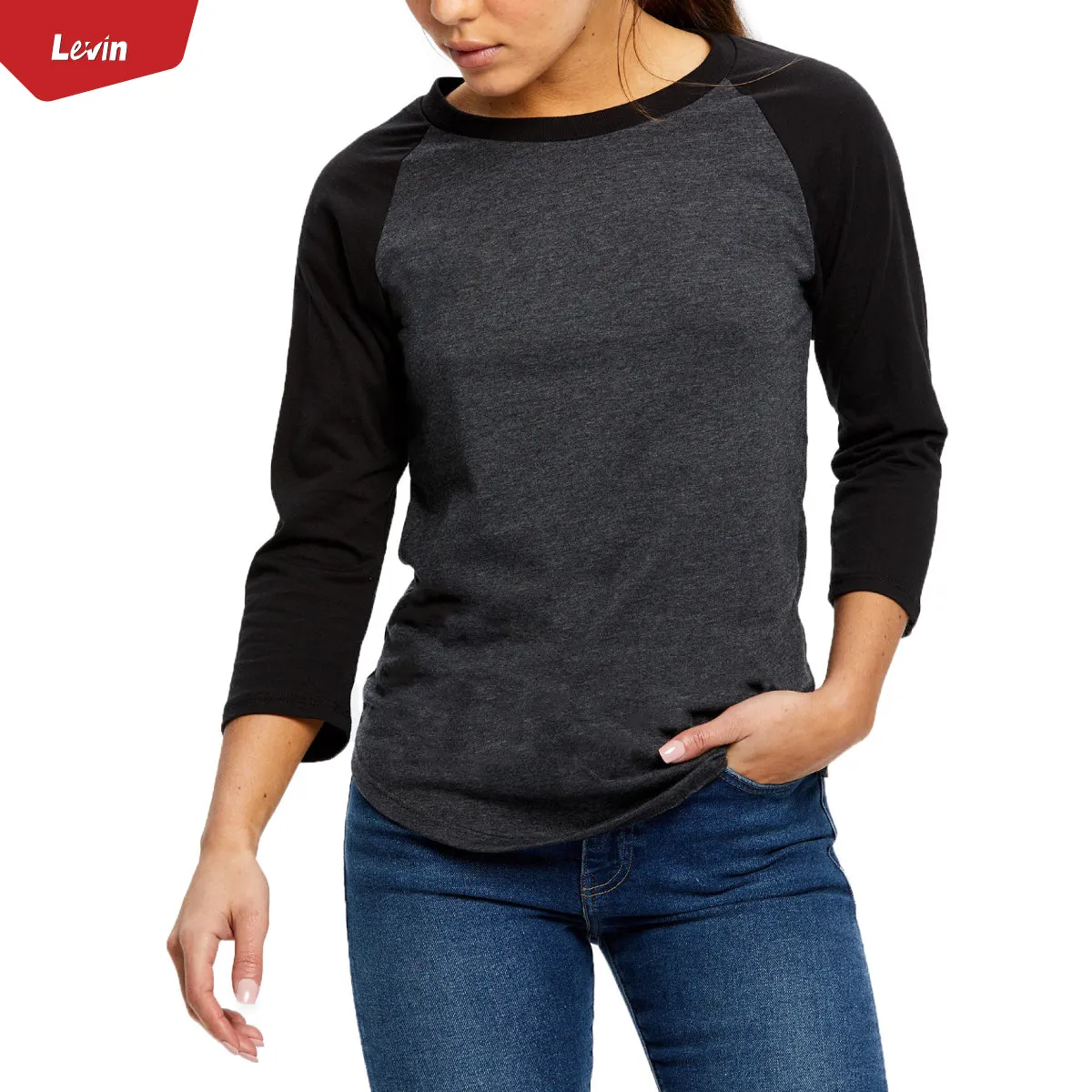 Women's 3/4 Raglan Sleeve Casual T-Shirt