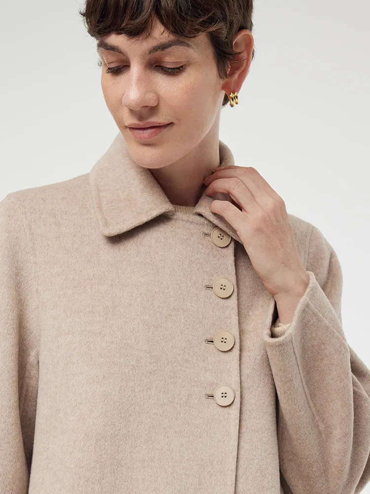 Wool Cashmere Women Overcoat